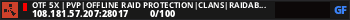 OTF 5X |PVP|OFFLINE RAID PROTECTION|CLANS|RAIDABLE BASES|SHOP|K