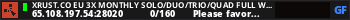 XRUST.CO EU 3X MONTHLY SOLO/DUO/TRIO/QUAD Full Wiped x3|Shop|Ki