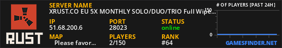 XRUST.CO EU 5X MONTHLY SOLO/DUO/TRIO Full Wiped x5|Shop|Kits|Sk