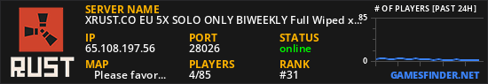 XRUST.CO EU 5X SOLO ONLY BIWEEKLY Full Wiped x5|Shop|Kits|Skins