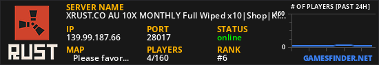XRUST.CO AU 10X MONTHLY Full Wiped x10|Shop|Kits|Skins|TP|Home|