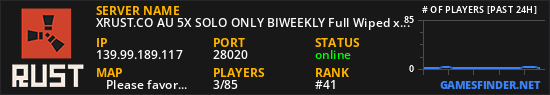 XRUST.CO AU 5X SOLO ONLY BIWEEKLY Full Wiped x5|Shop|Kits|Skins