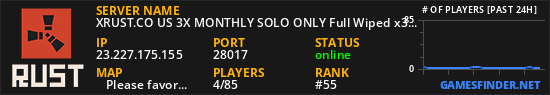 XRUST.CO US 3X MONTHLY SOLO ONLY Full Wiped x3|Shop|Kits|Skins|