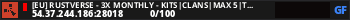 [EU] Rustverse - 3x Monthly - Kits|Clans|Max 5|TP|Shop