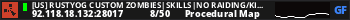 [US] RustyOG Custom Zombies|Skills|No Raiding/Killing