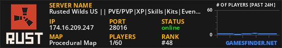 Rusted Wilds US || PVE/PVP|XP|Skills|Kits|Events|Zombies