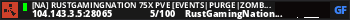 [NA] RustGamingNation 75x PvE [Events|Purge|Zombies|SkillTree]