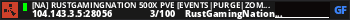 [NA] RustGamingNation 500x PvE [Events|Purge|Zombies|SkillTree]