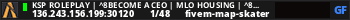 Ksp Roleplay | ^8Become A Ceo | MLO Housing | ^8Race 4 Money  | Factory Companies | ^8Player Owned Gas Stations | Player Owned DealerShips | ^8Race & Drift Tracks | Become A Highroller | ^8Trailer Theft | Robberies | ^8Custom Vehicles | Battle Pass |