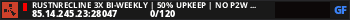 RUSTNRECLINE 3x BI-WEEKLY | 50% upkeep | NO P2W | WIPED 16/5